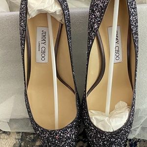 JIMMY CHOO GLITTER PUMPS STUNNING BRAND NEW